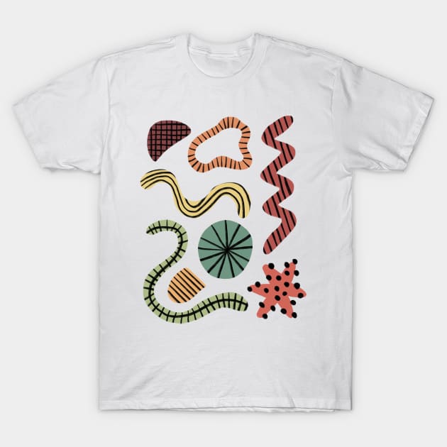 Colorful Shapes T-Shirt by Alisa Galitsyna